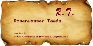 Rosenwasser Tamás névjegykártya